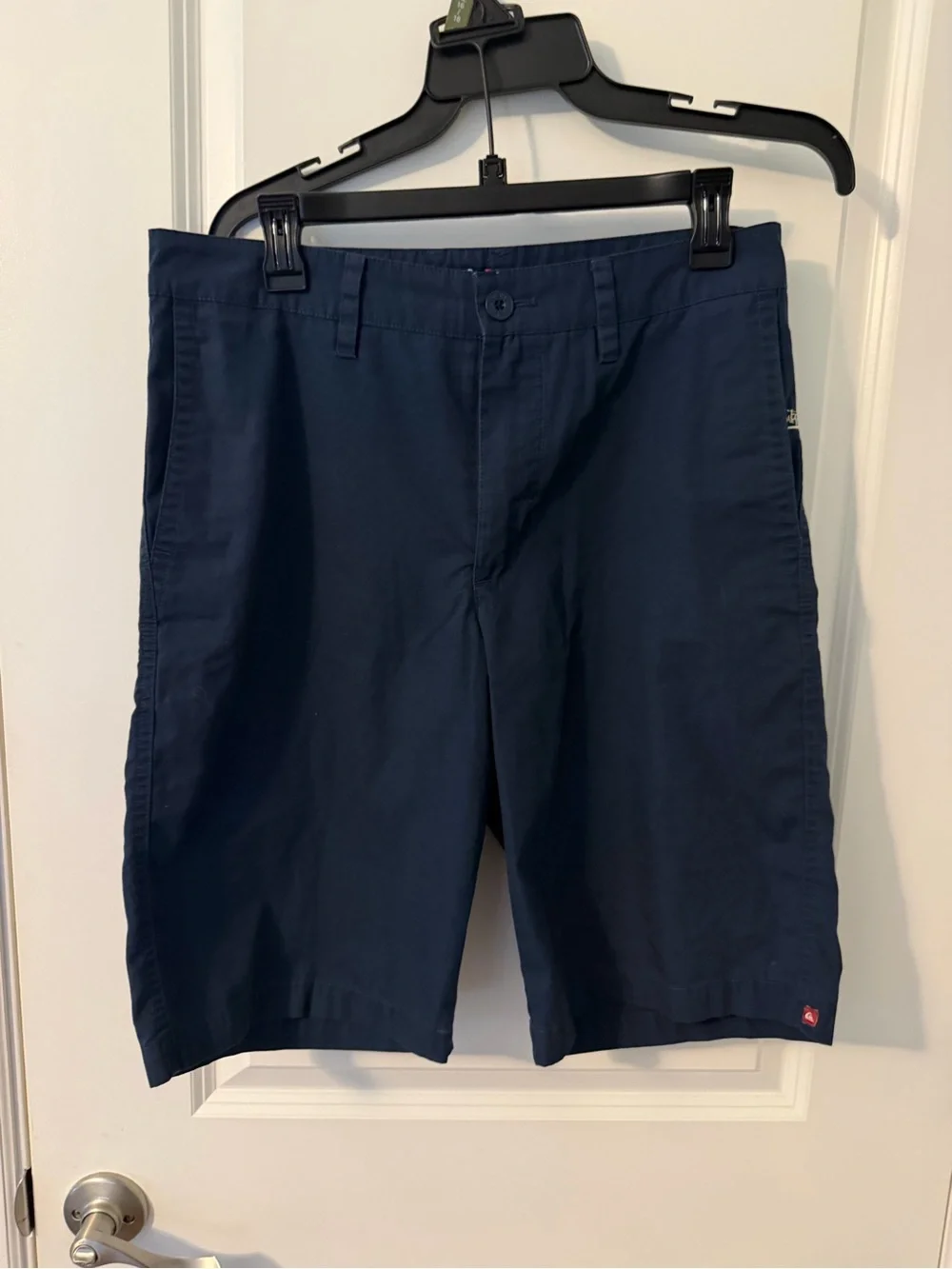 Quiksilver Dark Navy Flat-Front Shorts, Sz 29